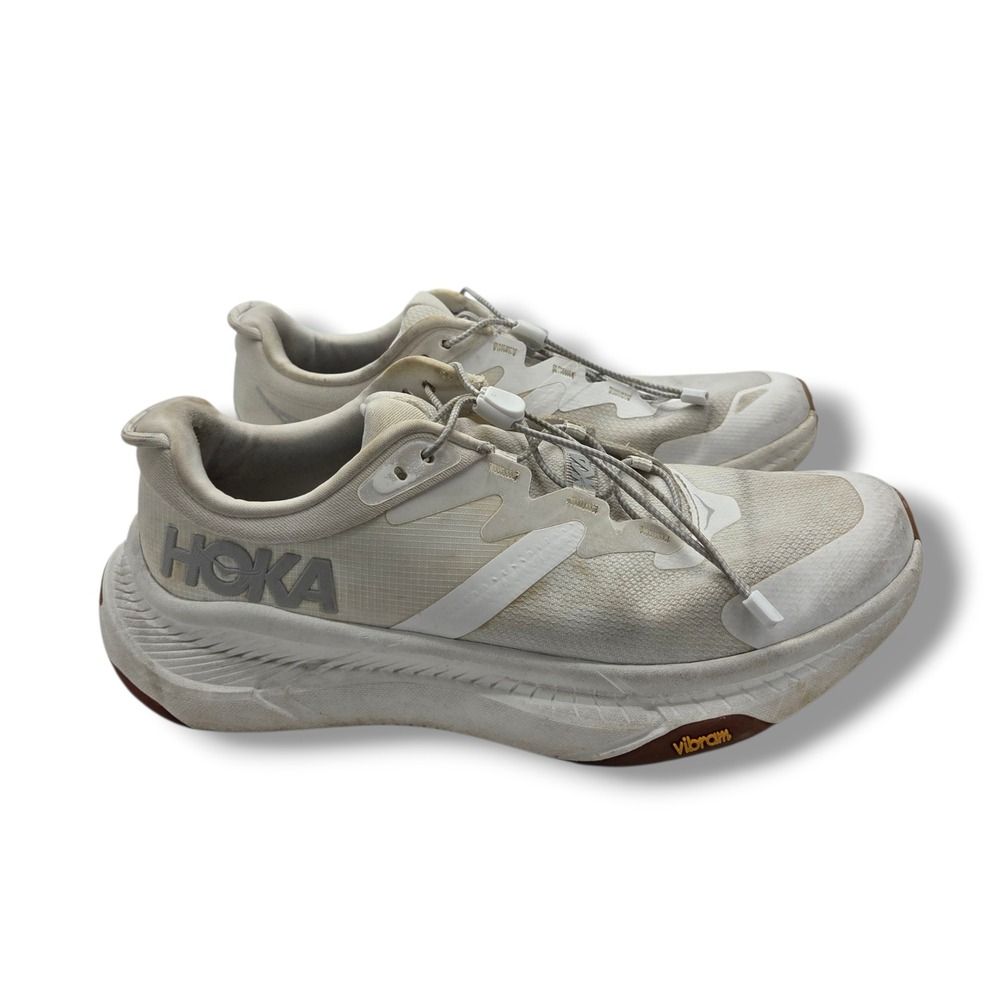 Hoka One One Transport Sneakers Womens‎ 9B Vibram White Trail Running Shoes